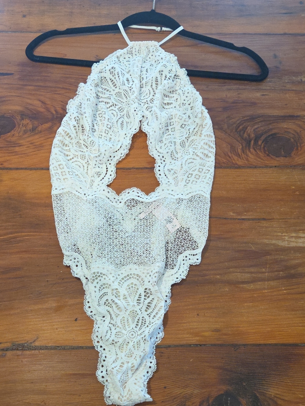 Victoria's Secret Lace Halter Teddy Bodysuit Size M
